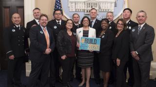 Assemblymember Aguiar-Curry photo with ACA 1 stakeholders