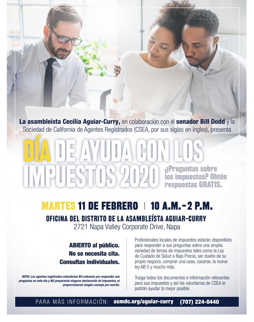 Tax Help Day 2020 Spanish flyer