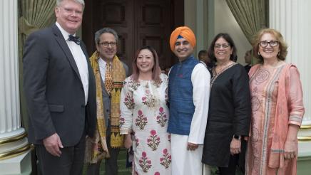 Asm. Aguiar-Curry poses with Asm. Kalra and others