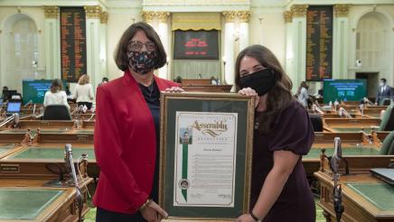 Asm. Aguiar-Curry Honors Assembly Fellow Brooke Pritchard