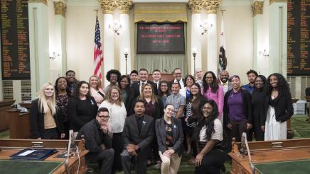 Asm. Aguiar-Curry joins other legislators to welcome foster youths from the California Youth Connection