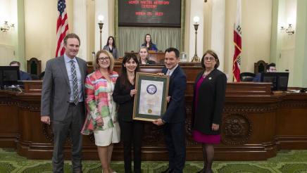Assemblymember Aguair-Curry on the Assembly Floor for Women of the Year Cermonies