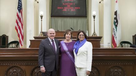Assemblymember Aguiar-Curry with members of the Alzheimer's Awareness Community