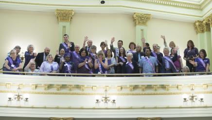 Members of the Alzheimer's Awareness Community in the Assembly Gallery