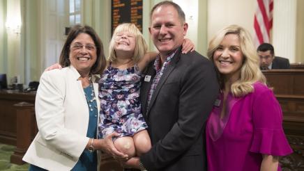 Assemblymeber Aguiar-Curry Welcomes Mickie's Miracles on the Assembly Floor
