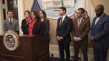 Assemblymember Aguiar-Curry Speaks at Press Conference with Former Congresswoman Gabrielle Giffords to Stop Gun Violence