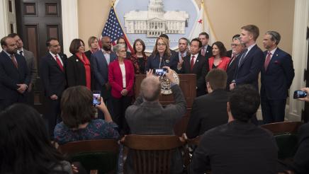 Assemblymember Aguiar-Curry Listens to Former Congresswoman Gabrielle Giffords about Ending Gun Violence